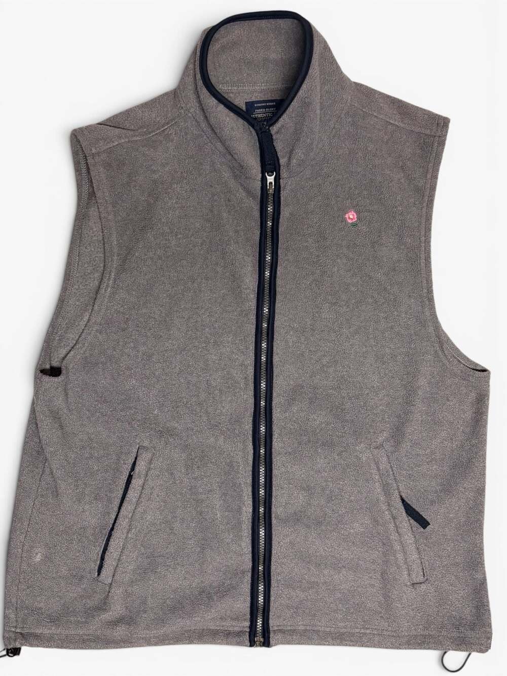 Men's Charcoal Fleece Full Zip Vest